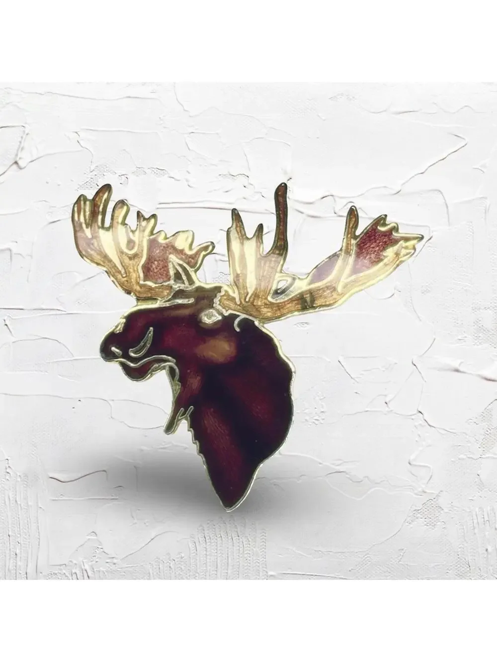 7250. Weird Moose Head Enamel Pin